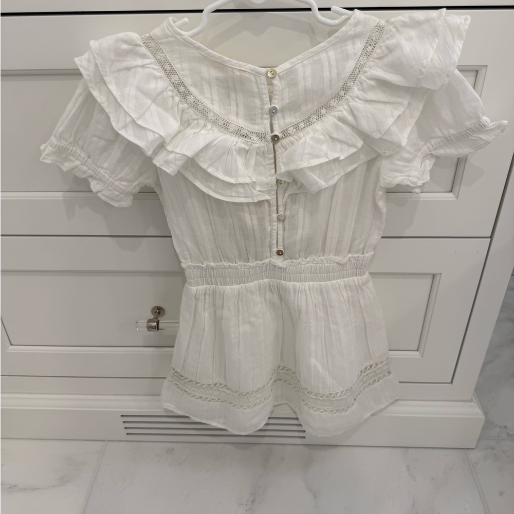 LoveShackFancy White Ruffled Dress Size 5/6 - Picture 2 of 3